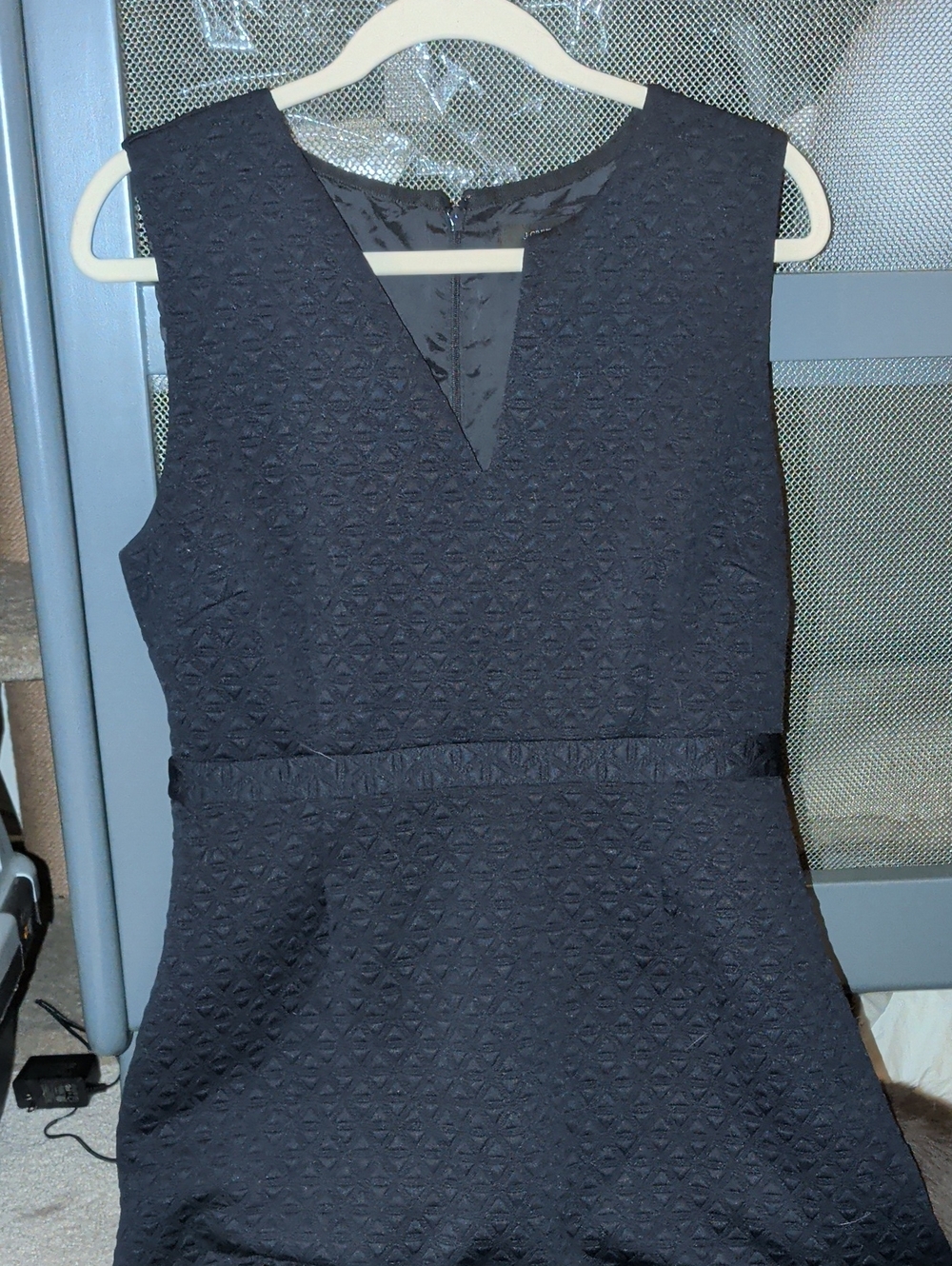 J. Crew Navy Textured Sleeveless Sheath Dress, 12